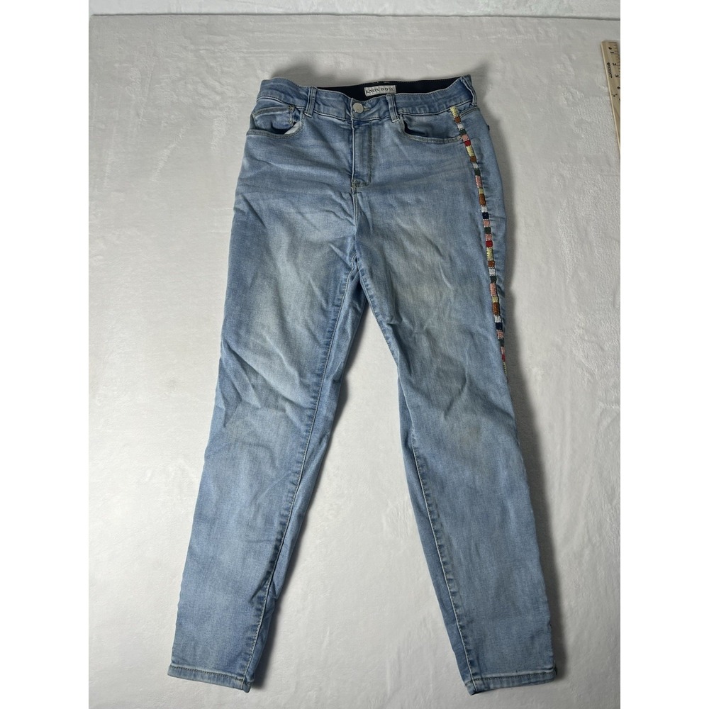 Knox Rose Women’s Size 10 Jeans High Rise Light Denim Stretch Boho Streetwear